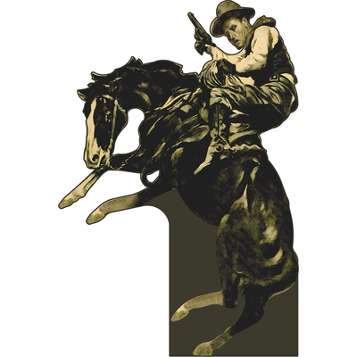 Cowboy Horse Arizona Wild Western Gunsling Lasso Cardboard Cutout