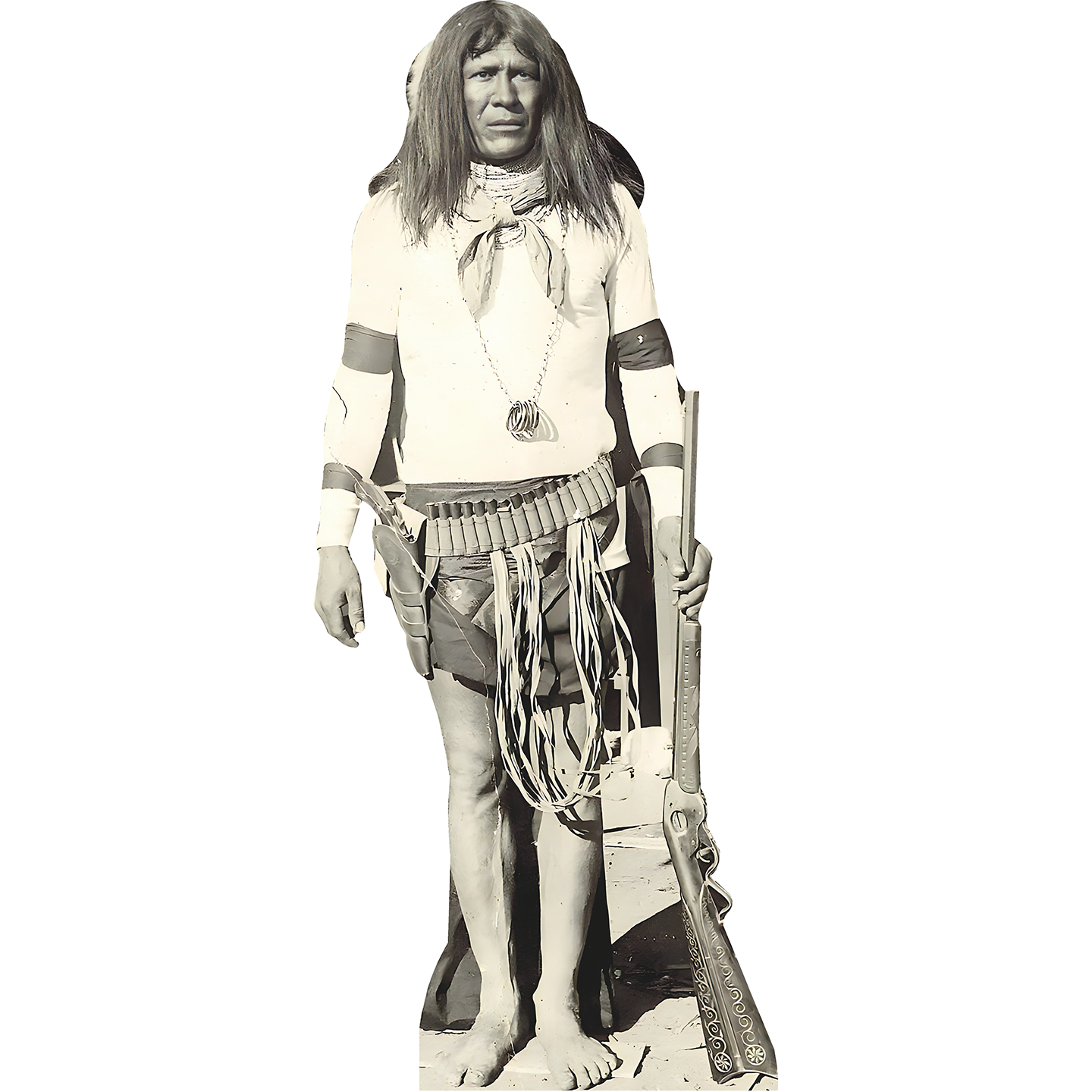 Apache Man - Pistol Evans Cardboard Cutout