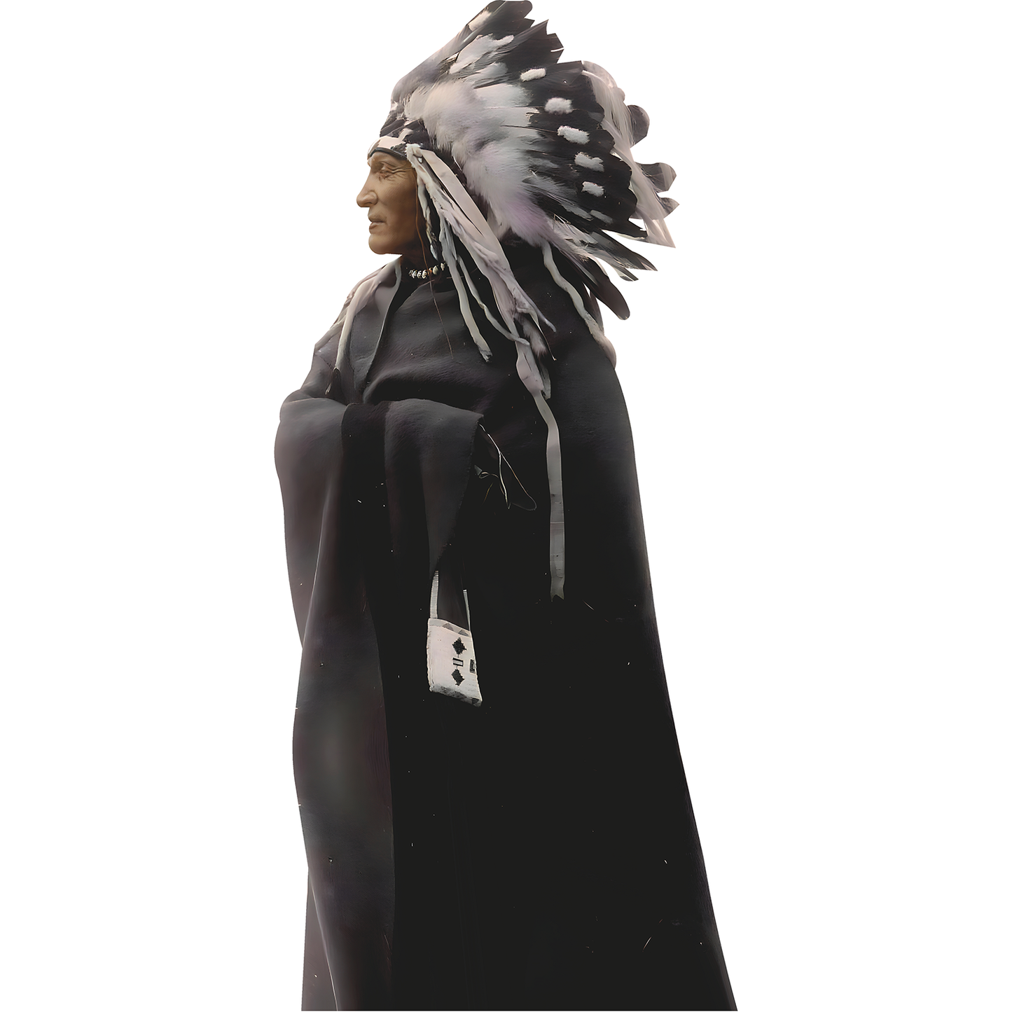 Chief Lazy Boy 1914 Native American Indian Cardboard Cutout