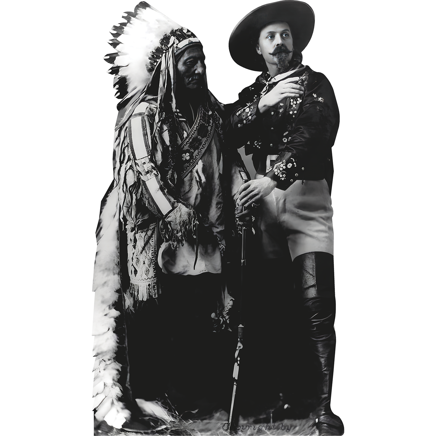 Sitting Bull Buffalo Bill Montreal Canada 1885 Cardboard Cutout