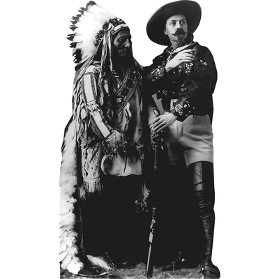 Sitting Bull Buffalo Bill Montreal Canada 1885 Cardboard Cutout