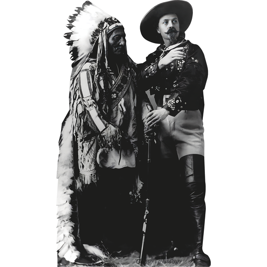Sitting Bull Buffalo Bill Montreal Canada 1885 Cardboard Cutout