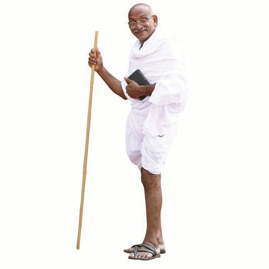 Gandhi With Walking Stick Cardboard Cutout