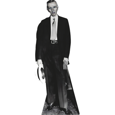 Nikola Tesla Hat and Cane Cardboard Cutout