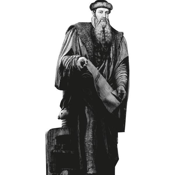 Johannes Gutenberg Printing Press Cardboard Cutout