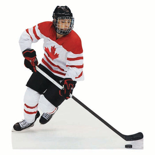 Canadian Hockey Player Cardboard Cutout
