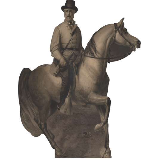 Robert E Lee on Horse Etching Cardboard Cutout