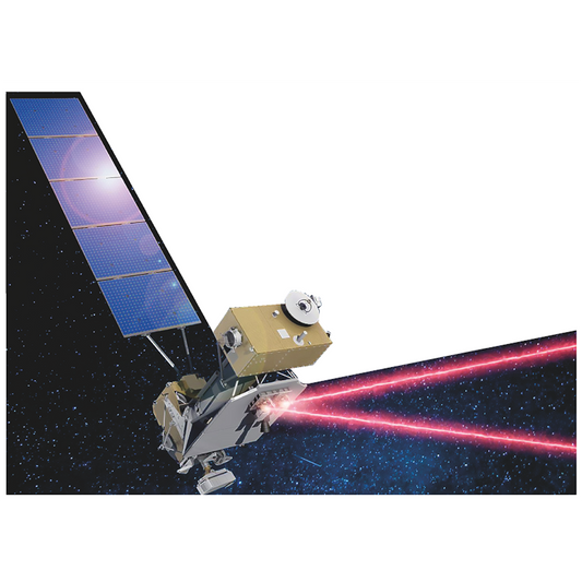 NASA Laser Communications Relay Demonstration Satellite Cardboard Cutout