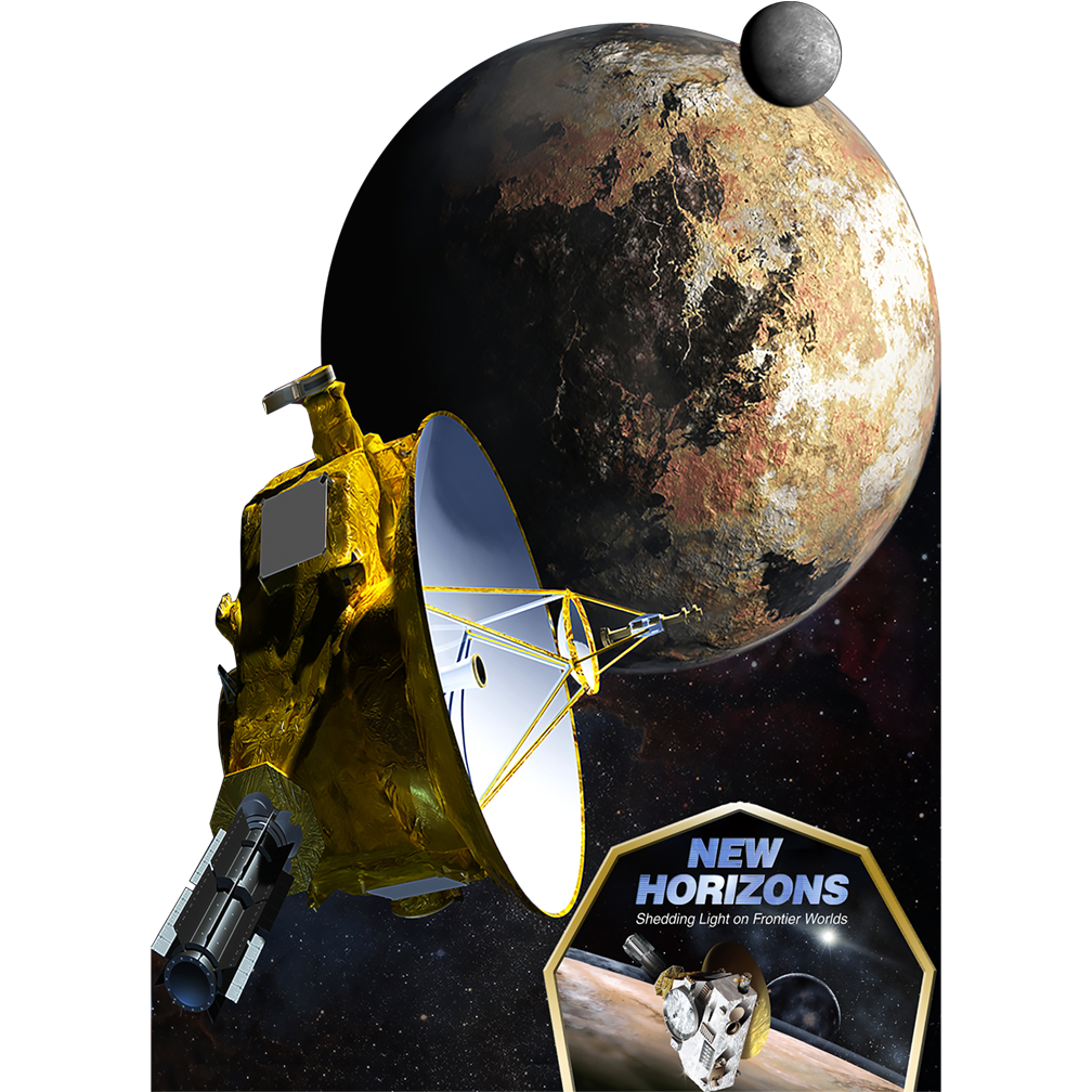 New Horizons Mission Pluto Flyby Cardboard Cutout