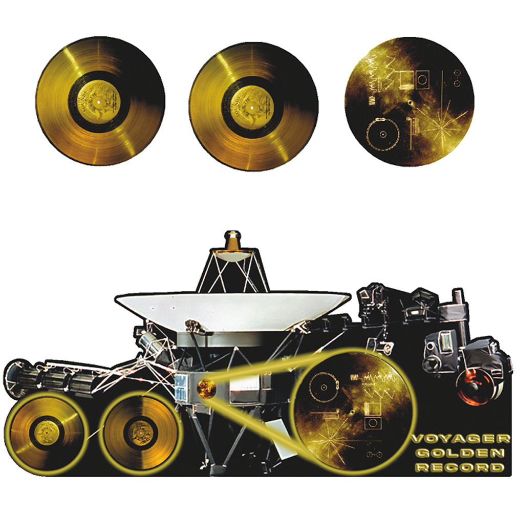 Voyager Golden Record Sounds of Earth Cardboard Cutout