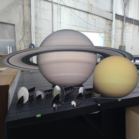 NASA Solar System Saturn and 7 Moons 90inches Wide Cardboard Cutout