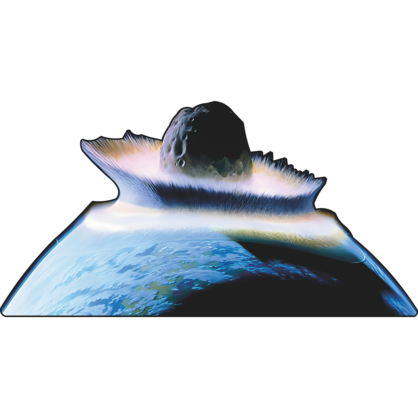 Asteroid Crashing Into Earth Cardboard Cutout