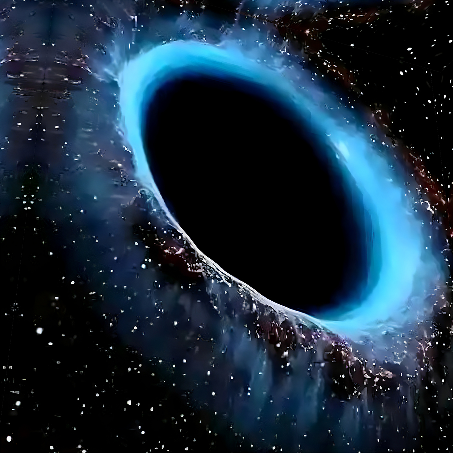 Blue Black Hole Space Square Astronomy Cardboard Cutout