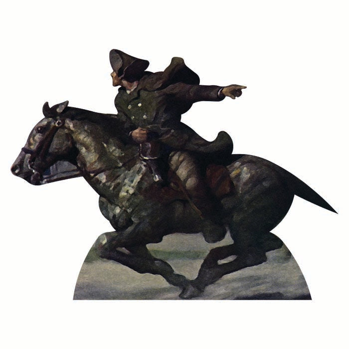 Paul Revere On Horse Cardboard Cutout