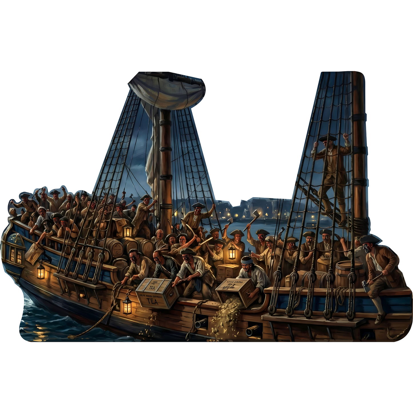 American History Boston Tea Party Protest Ship Cardboard Cutout Standee Standup
