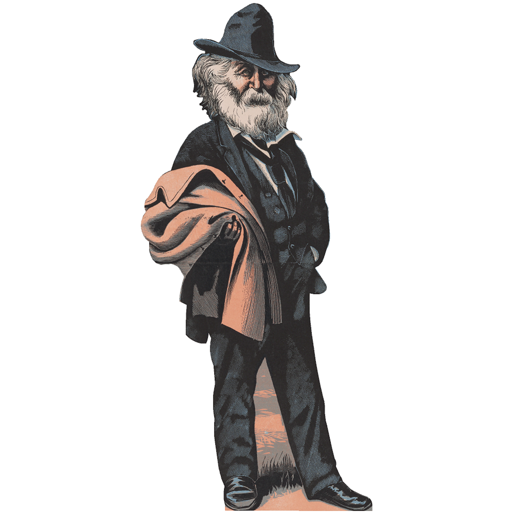Walt Whitman caricature Cardboard Cutout