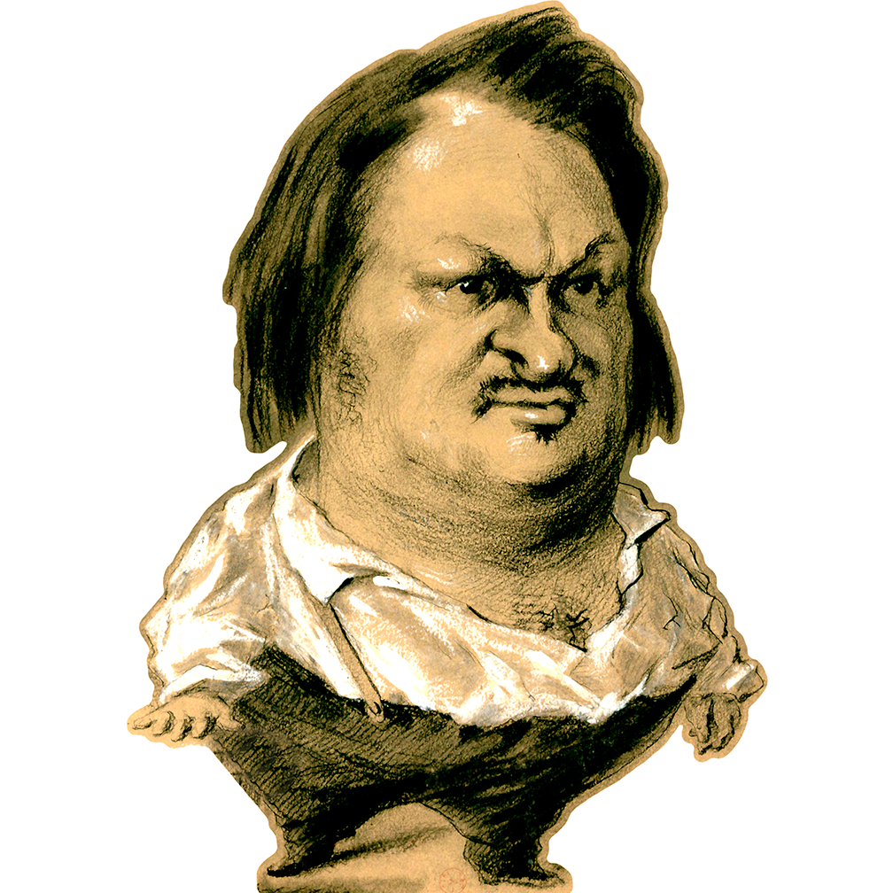 Honore de Balzac Caricature Cardboard Cutout