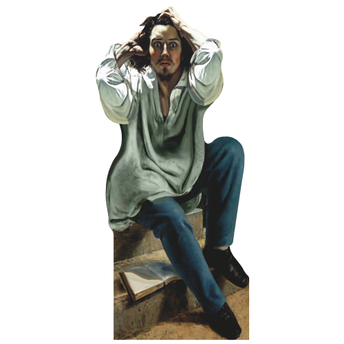 Gustave Courbet Desperate Man Cardboard Cutout