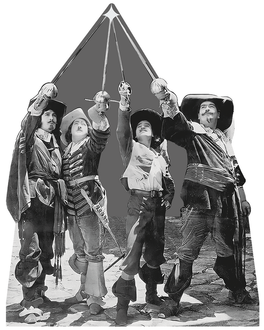 Three Musketeers 1921 Film Cardboard Cutout