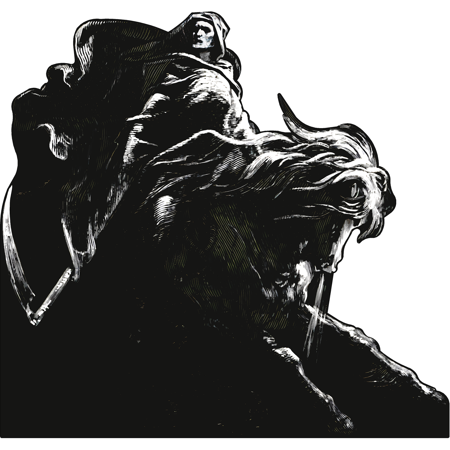 Gustave Dore Nightside Death on the Pale Horse Cardboard Cutout