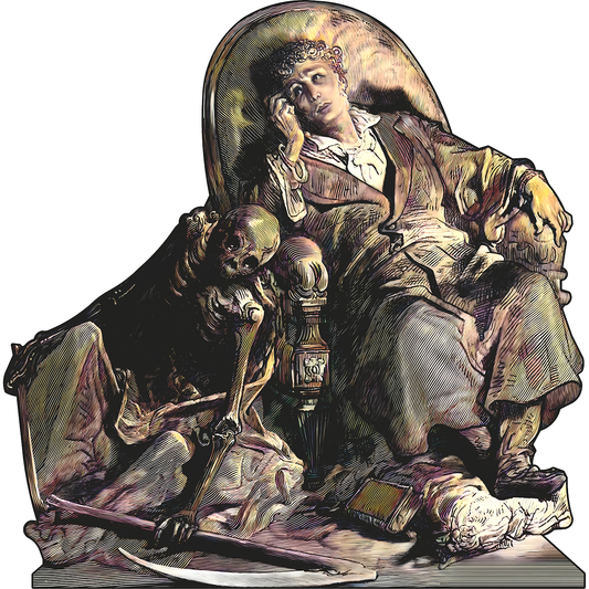 Gustave Dore Edgar Allan Poe Raven 1883 Cardboard Cutout