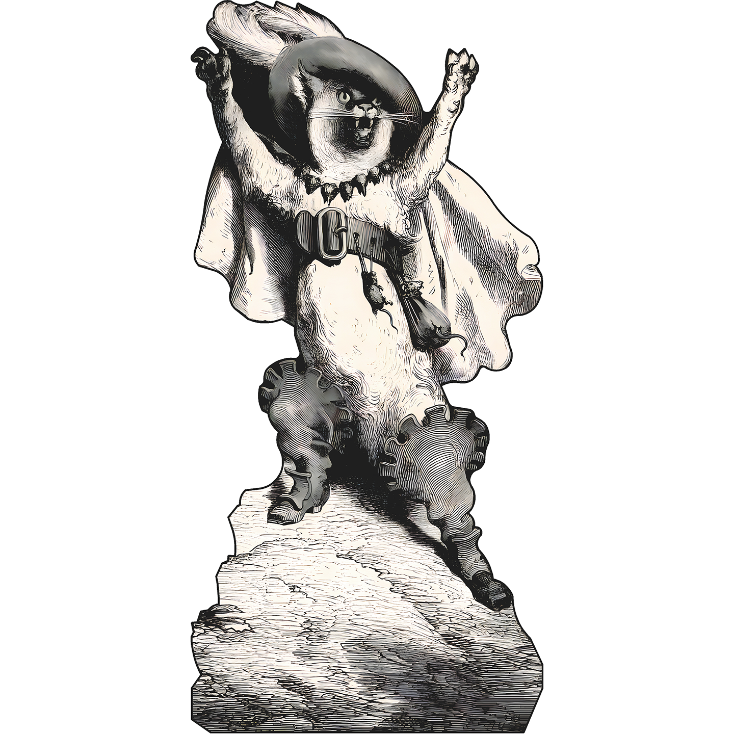 Gustave Dore Puss in Boots 1867 Illustration Cardboard Cutout