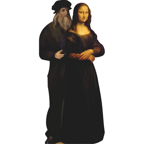 Leonardo Da Vinci and Mona Lisa Couple Date Cardboard Cutout