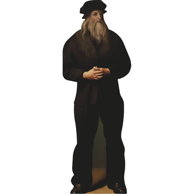 Leonardo Da Vinci in Tunic Cardboard Cutout