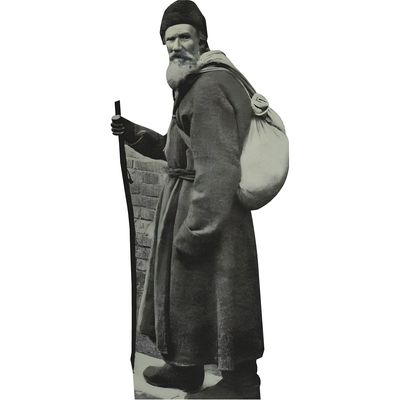 Leo Tolstoy with Cane Cardboard Cutout