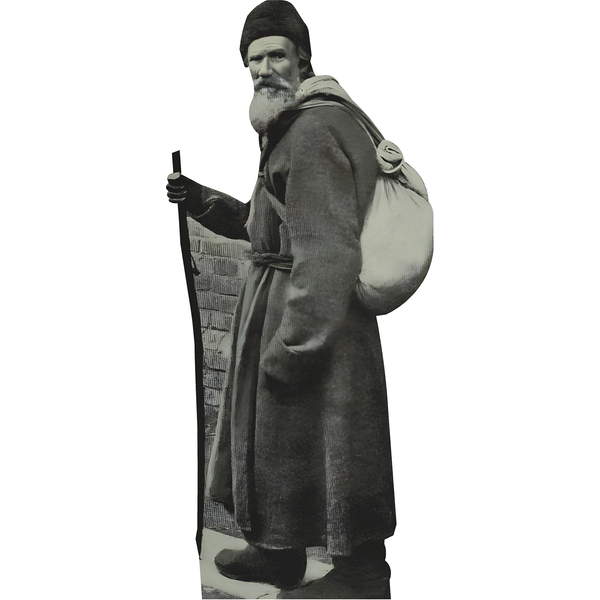 Leo Tolstoy with Cane Cardboard Cutout