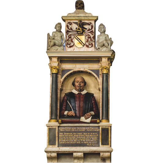 William Shakespeare Grave Funerary Monument Holy Trinity Church Cardboard