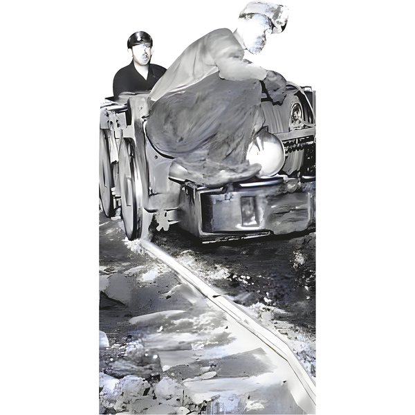 1944 Coal Miners Mine Carts Cardboard Cutout