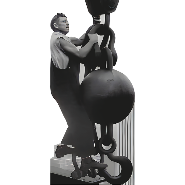 1930 Construction Worker Crane Wrecking Ball New York City Cardboard Cutout