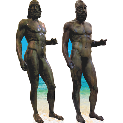 Warriors from Riace Double Pack Ancient Greek Bronze Statues 5th Century BC Cardboard Cutout