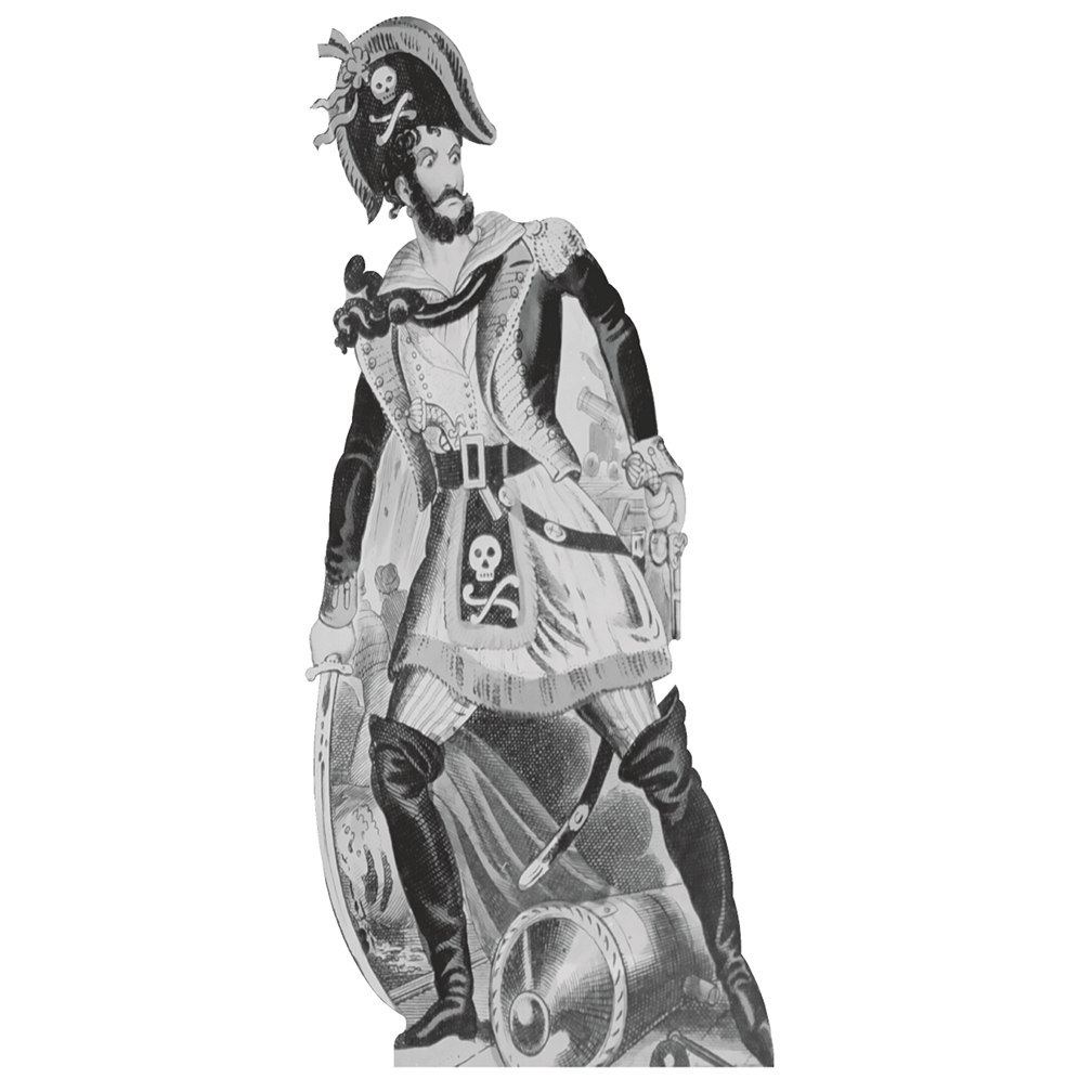Paul  Jones the Pirate Cardboard Cutout