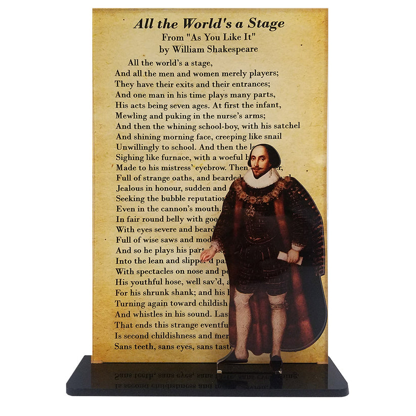 William Shakespeare -- All The Worlds A Stage Free Shipping – Life Size ...