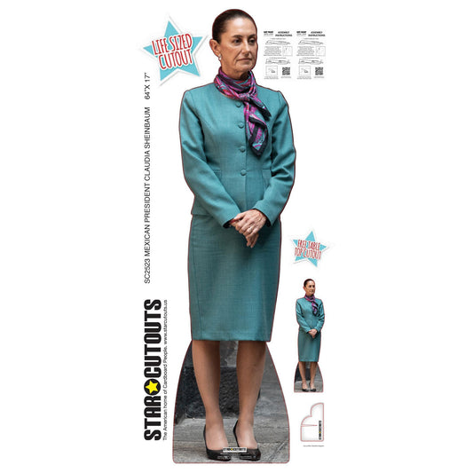 Mexican President Claudia Sheinbaum Cardboard Cutout