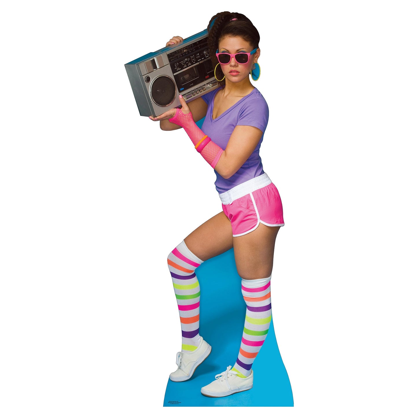 Boombox Girl Cardboard Cutout