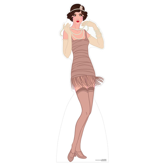 Brown Flapper Cardboard Cutout