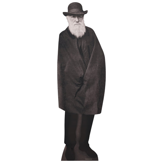 Charles Darwin Wrapped In Cloak Cardboard Cutout