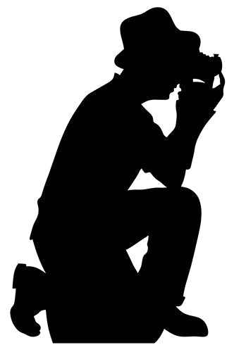 Photographer Silhouette Cardboard Cutout