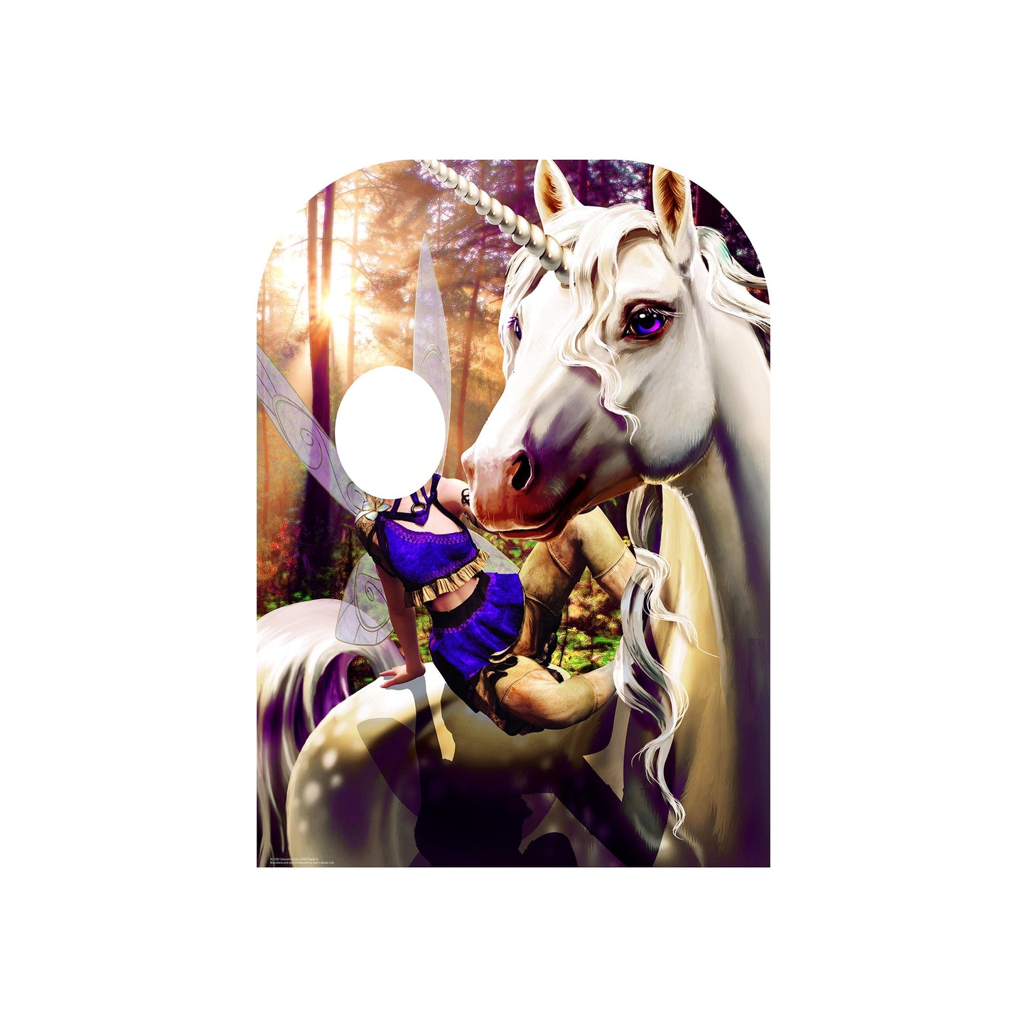 Unicorn & Fairy Child Stand In Cardboard Cutout