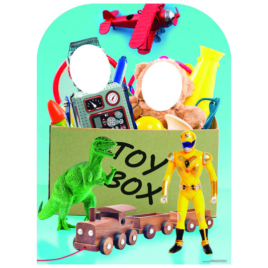 Boy Toy Box Stand In Cardboard Cutout