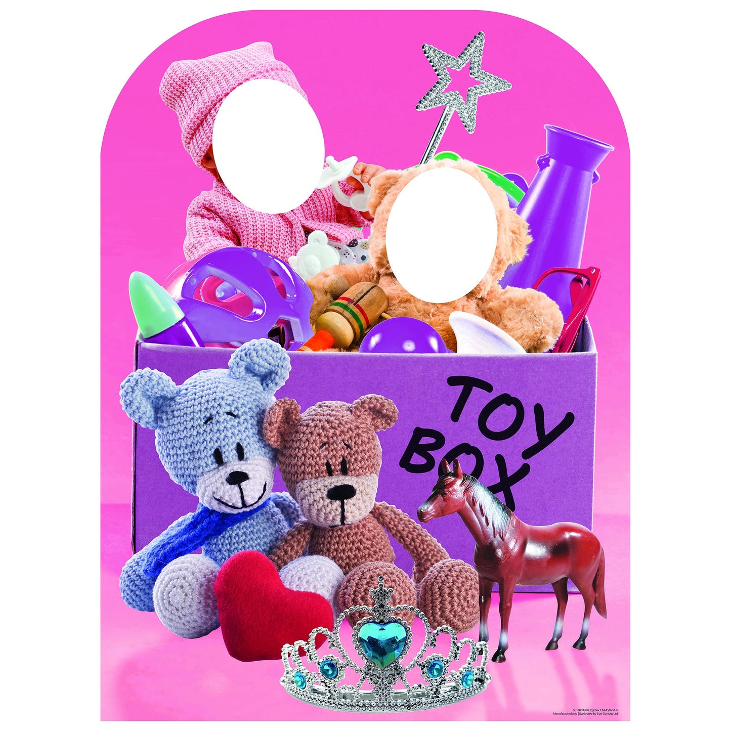 Girl Toy Box Stand In Cardboard Cutout