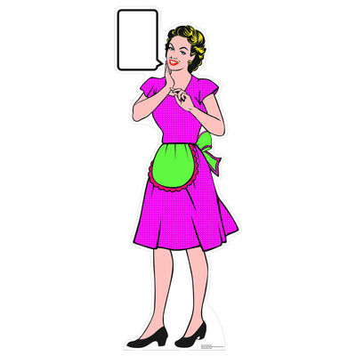 1950s Style Housewife Pop Art Cardboard Cutout