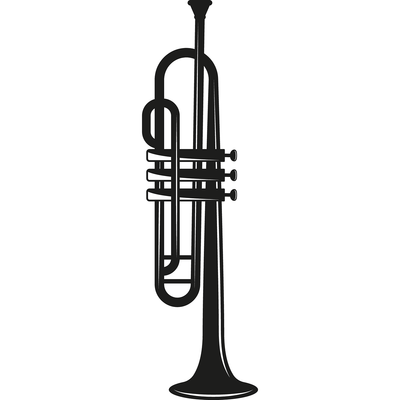 Jazz Trumpet Silhouette Cardboard Cutout