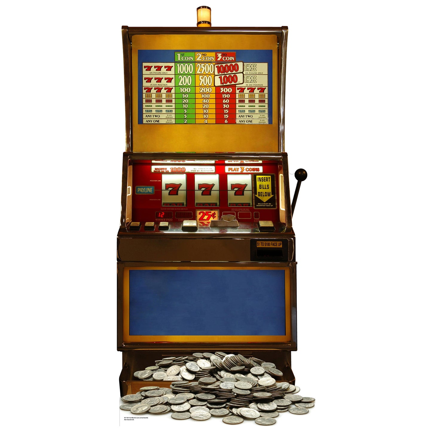 Fruit Machine 1 Armed Bandit Cardboard Cutout