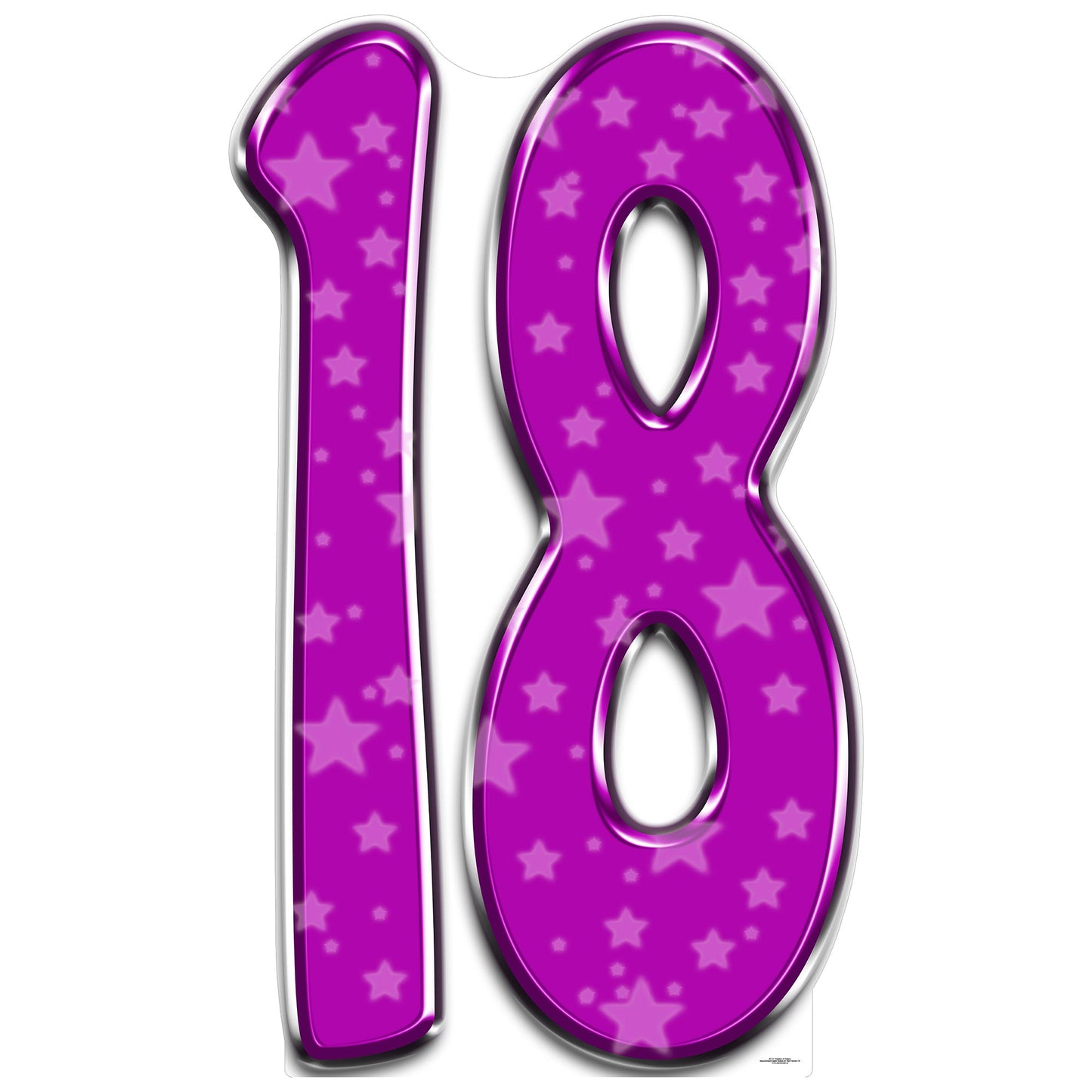 Number 18 Cardboard Cutout