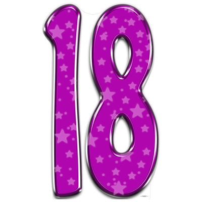 Number 18 Cardboard Cutout