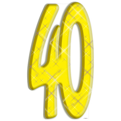 Number 40 Cardboard Cutout